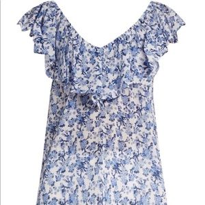 Rebecca Taylor Off Shoulder Aimee Floral Top